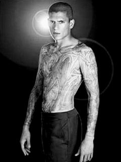 纹身的Michael Scofield240×320手机图片