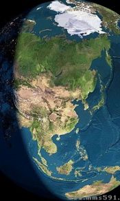 从太空看到的亚洲板块240×320手机图片