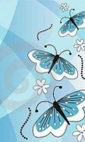 蓝色的蝴蝶240×320手机图片壁纸