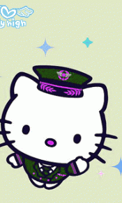 穿警服的kitty240×320手机图片