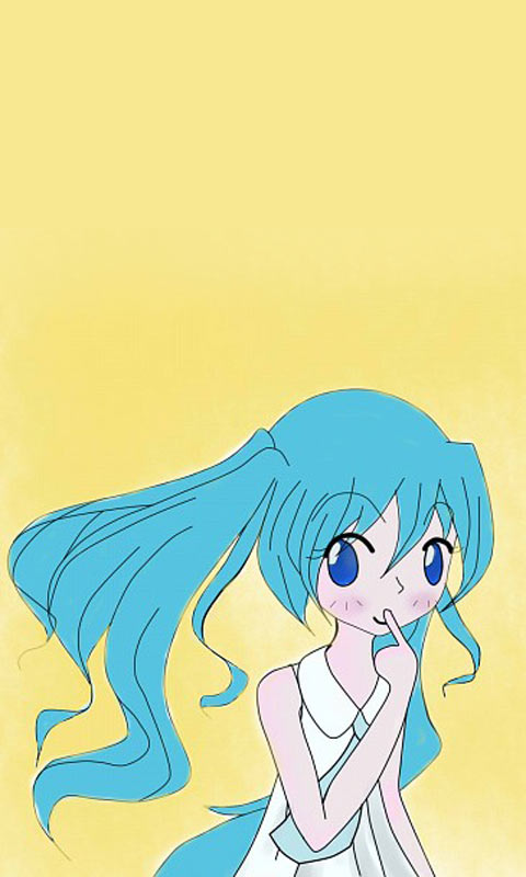 初音小姑娘安卓480×800手机壁纸