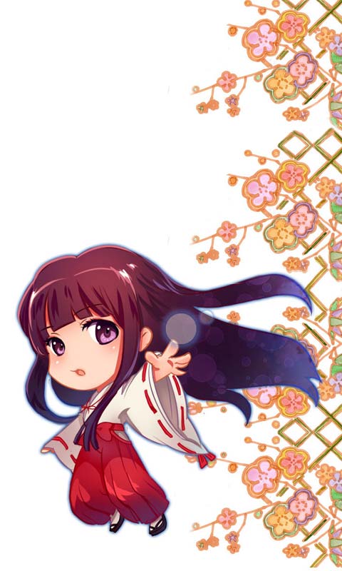 q版桔梗480×800手机壁纸