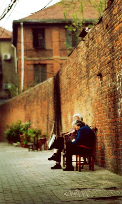 老武汉的风情-老街巷风景摄影480×800手机壁纸