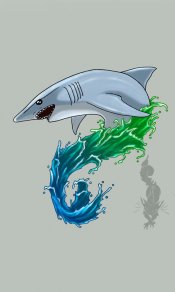 海洋里的无情杀手、冷血屠夫，鲨鱼480×800手机壁纸