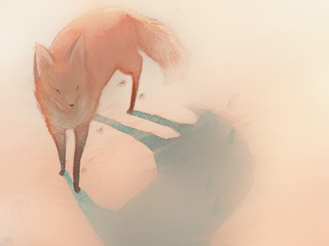 绘画里的狐狸手机壁纸图片