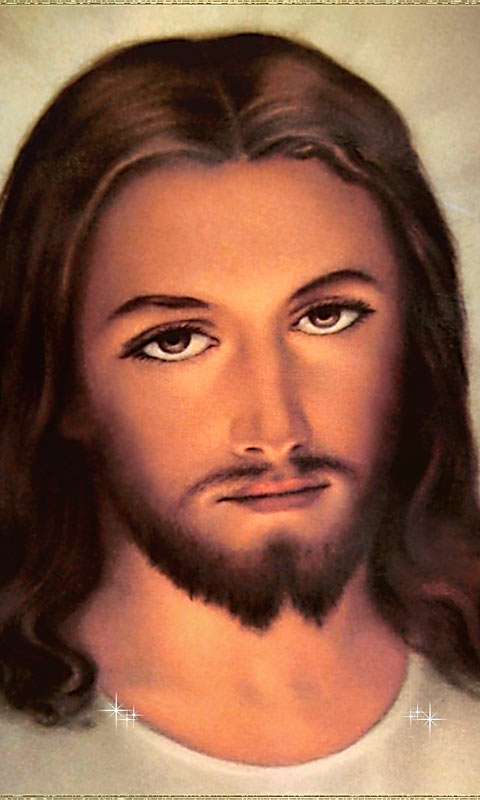 耶稣基督上半身像图片480×800手机壁纸高清