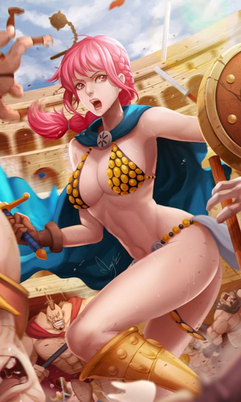海贼王蕾贝卡rebecca性感三点式黄金战衣香艳1080p手机壁纸下载