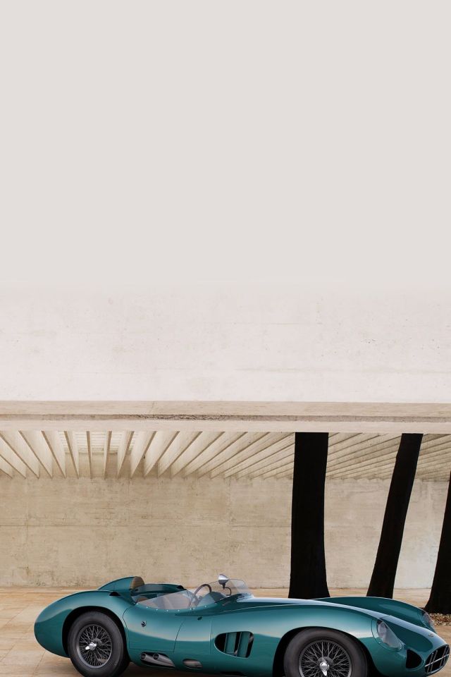 1958年款阿斯顿马丁dbr1经典跑车手机壁纸图片