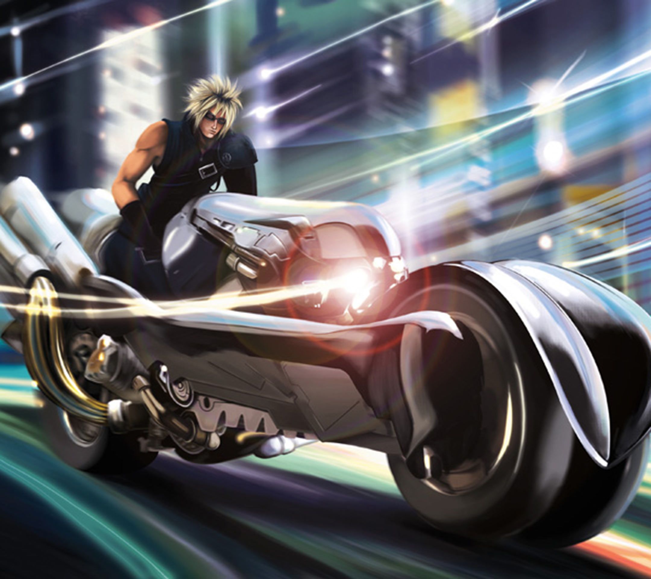 最终幻想男主角和他的机车手机壁纸图片