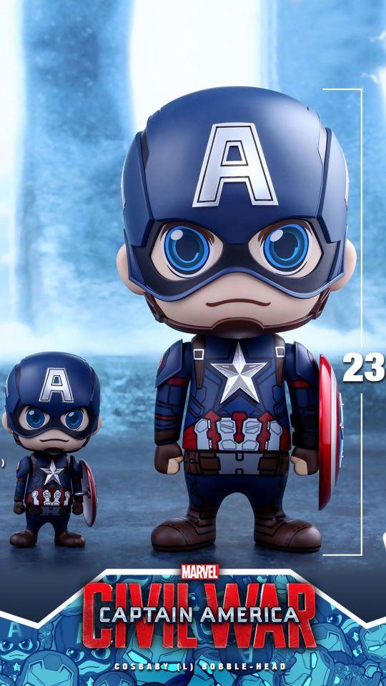 2张美国队长卡通可爱手机壁纸图片下载