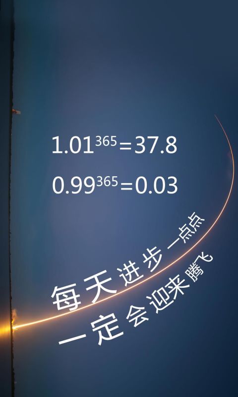 公式计算，每天进步一点点，一定会迎来腾飞文字图片手机壁纸