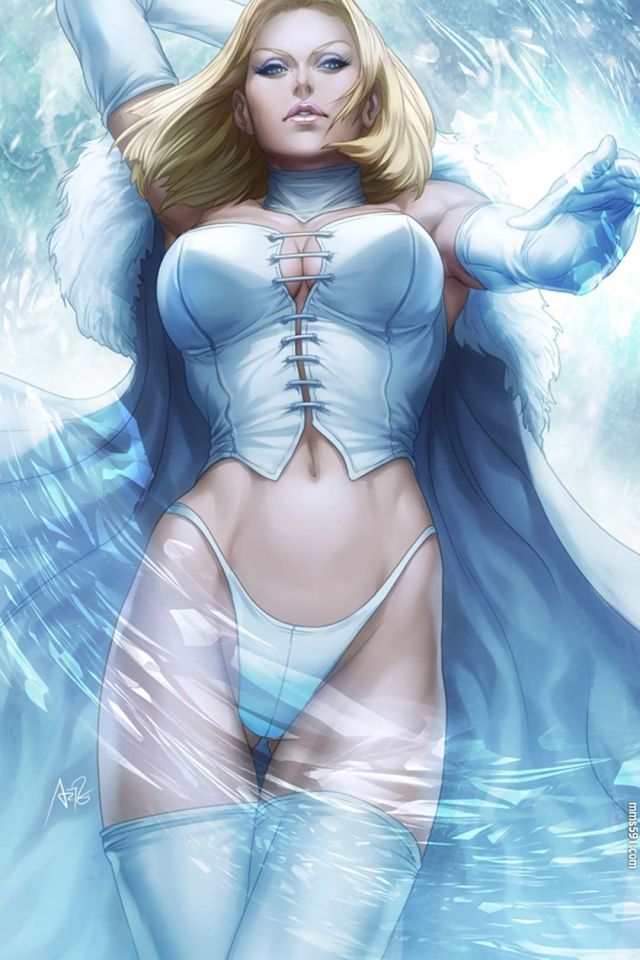 漫威X战警超级英雄白皇后Emma Frost超性感图片手机壁纸