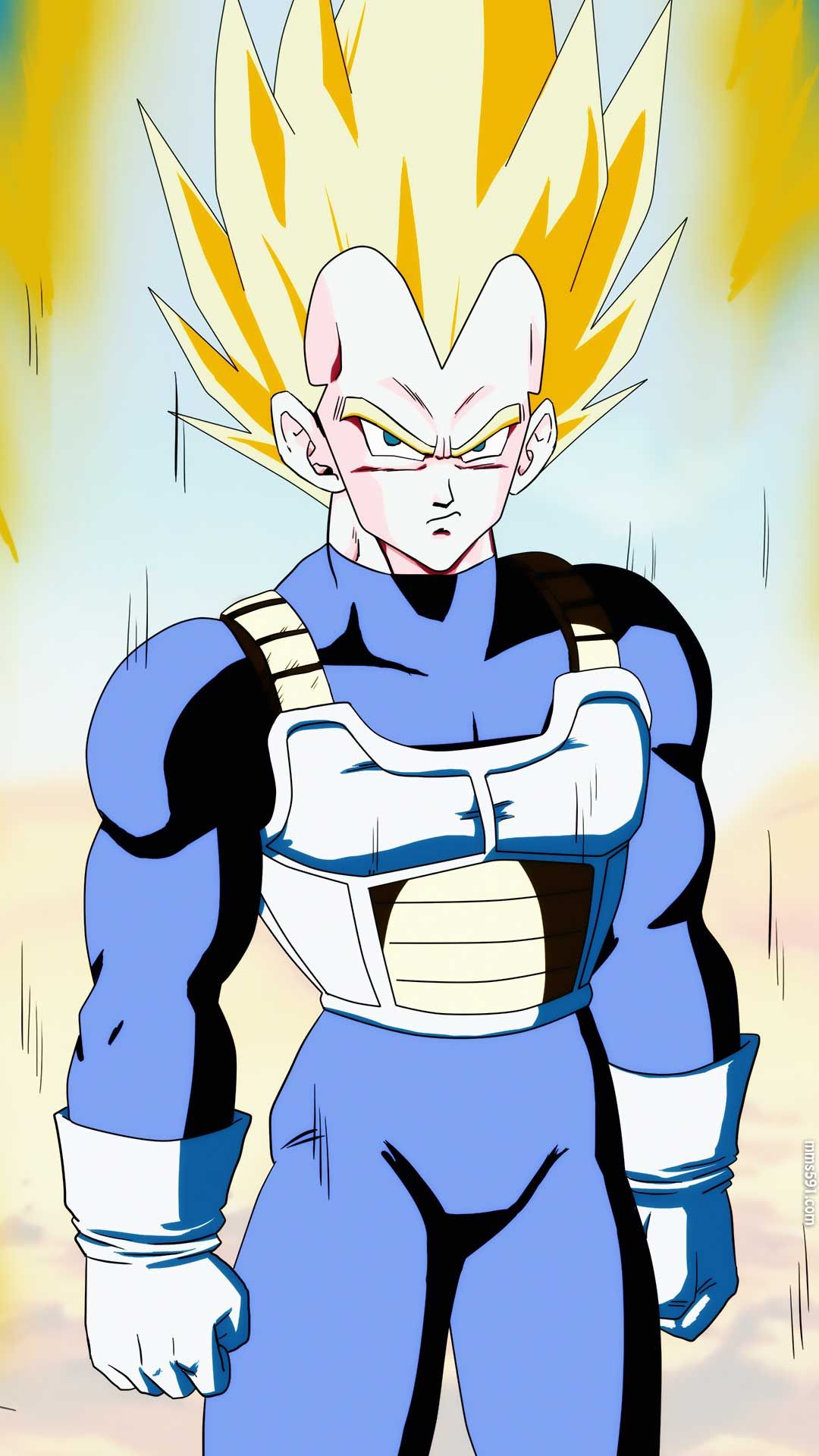 七龙珠贝吉塔蓝色头发超级赛亚人战斗变身手机图片壁纸