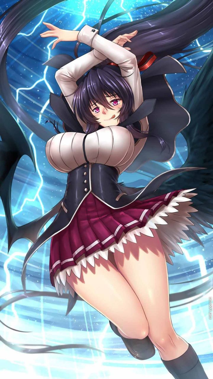 恶魔高校D×D副部长，皇后职阶的雷之巫女姬岛朱乃性感手机壁纸图片