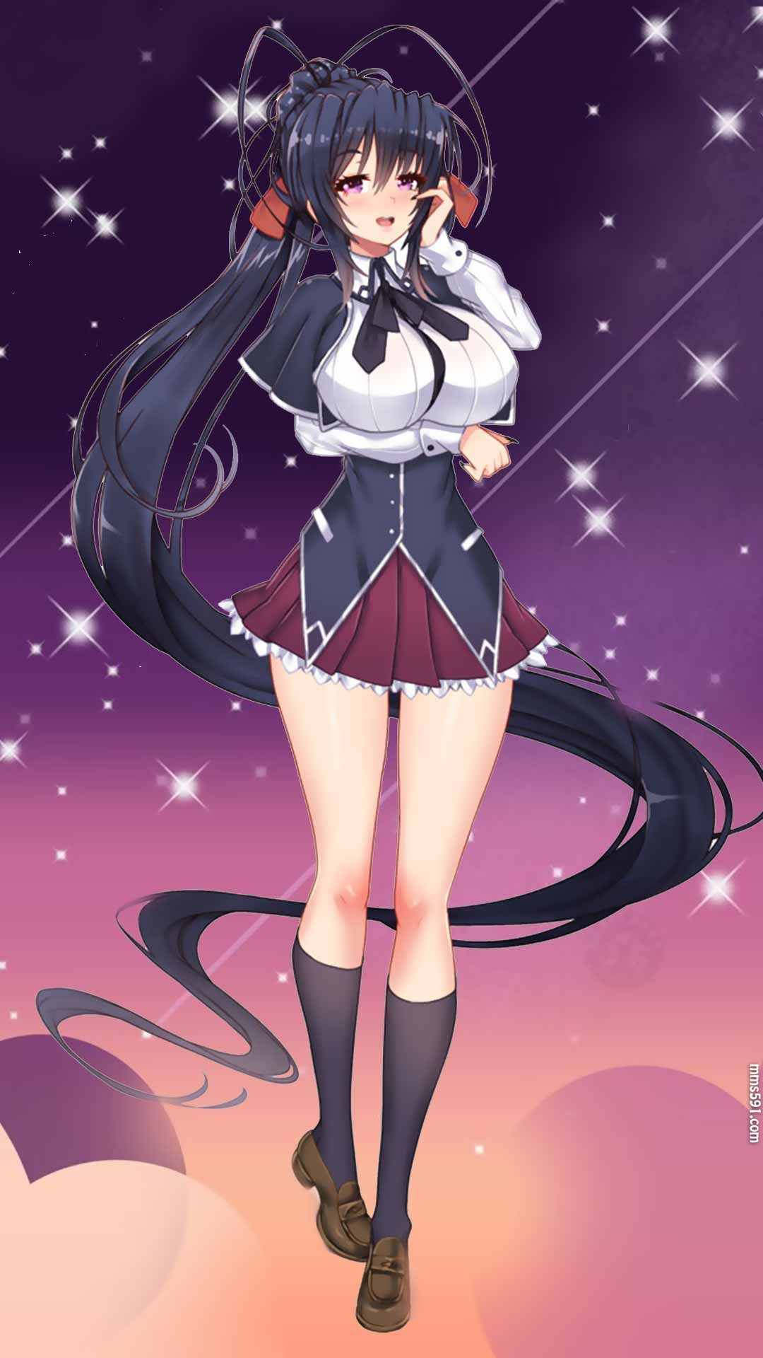 恶魔高校D×D副部长，皇后职阶的雷之巫女姬岛朱乃性感手机壁纸图片（5）