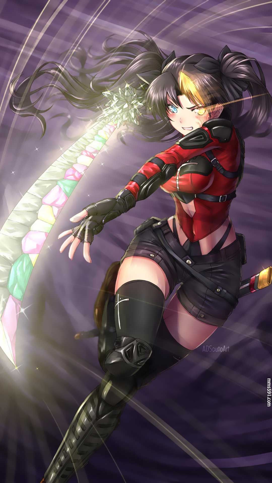 Fate/stay night动漫美女红色恶魔远坂凛手机壁纸图片集（5）