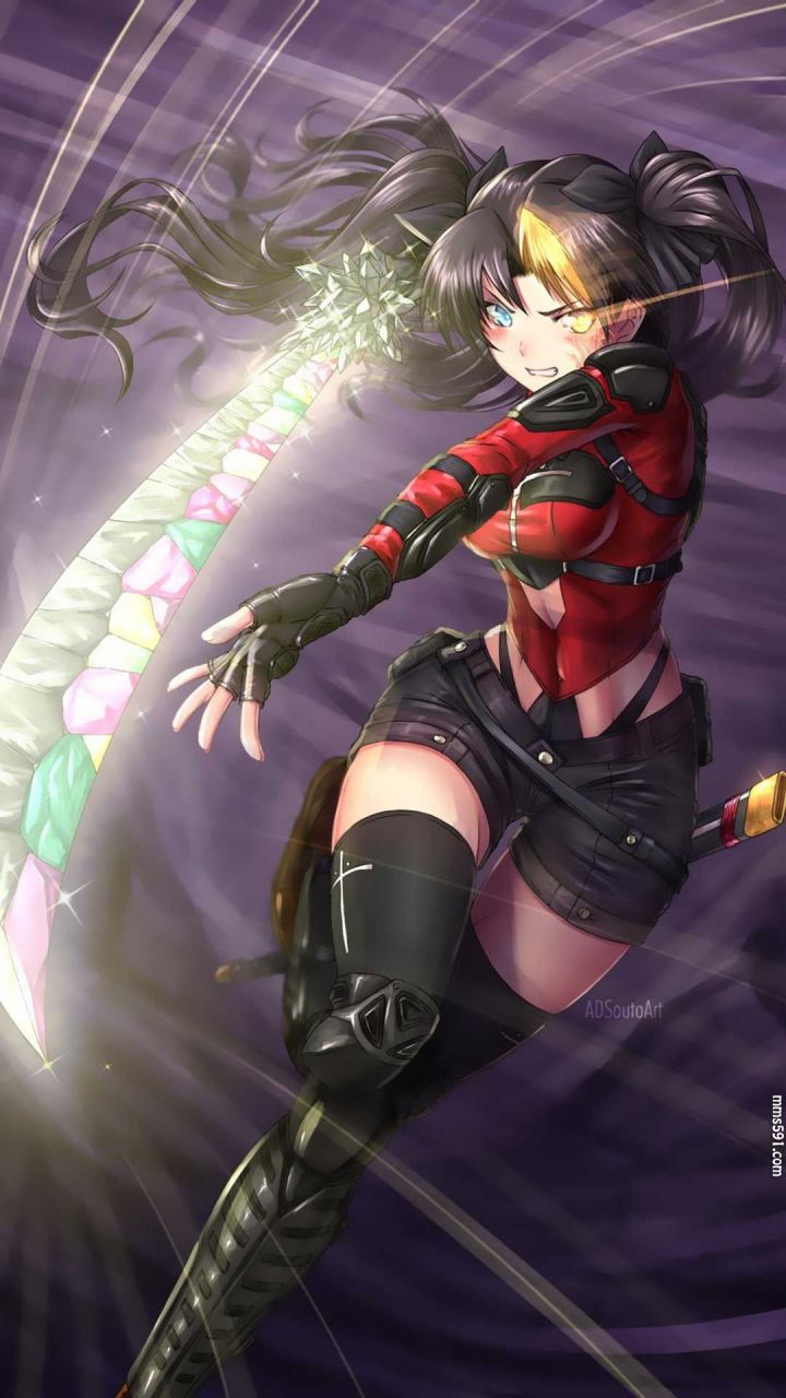 Fate/stay night动漫美女红色恶魔远坂凛手机壁纸图片集（5）