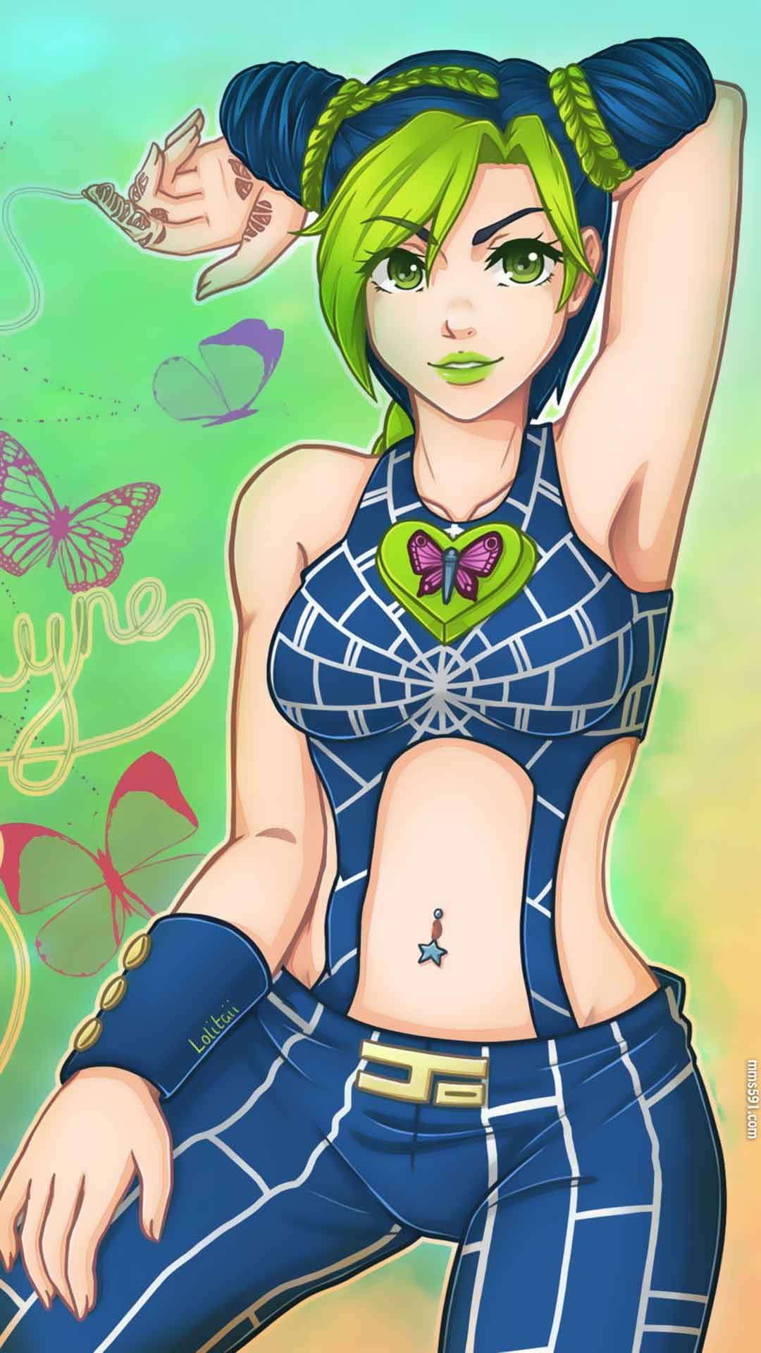 女JOJO的奇妙冒险石之海女主角空条徐伦手机壁纸图片（5）