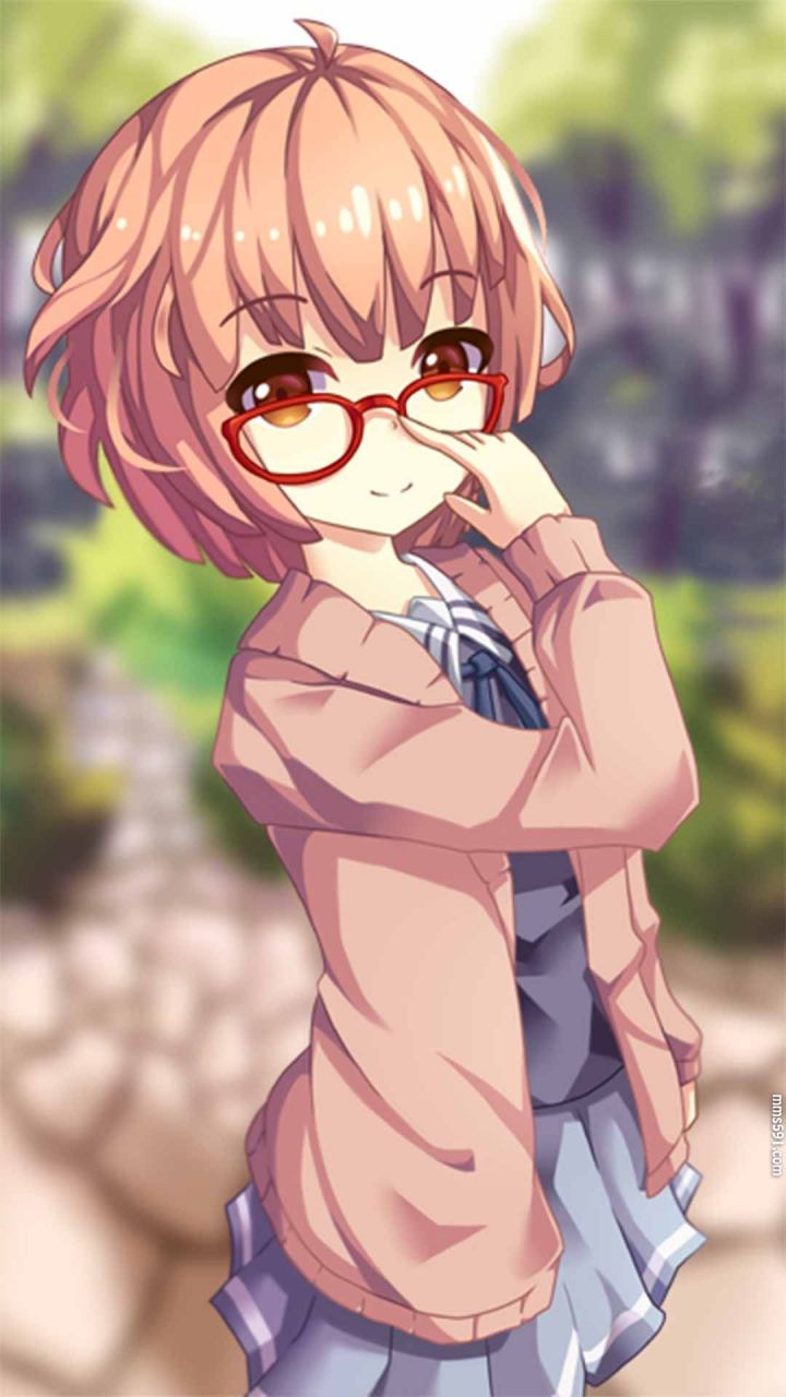 戴眼镜的动漫美女境界的彼方女主角栗山未来手机壁纸图片