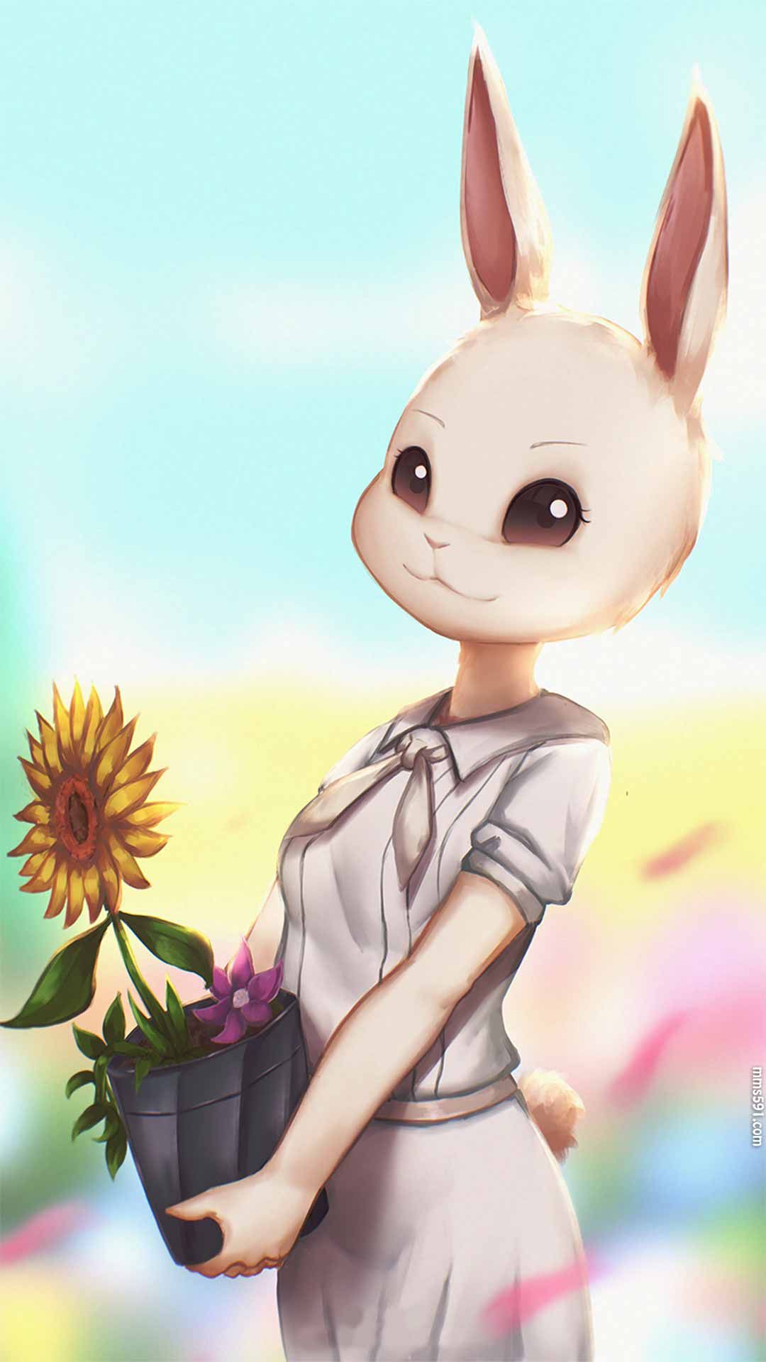 动物狂想曲女主角迷你兔子春哈鲁Haru的手机壁纸图片（4）