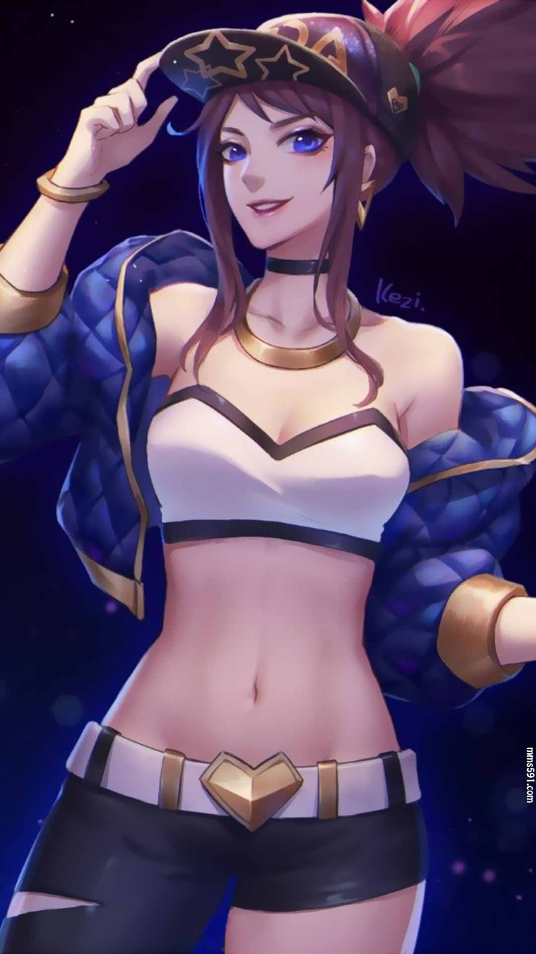 英雄联盟二次元女团KDA说唱阿卡丽手机壁纸图片