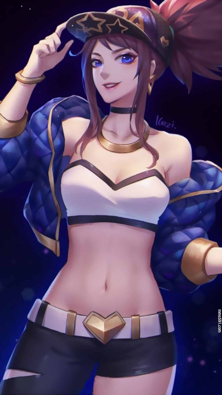 英雄联盟二次元女团KDA说唱阿卡丽手机壁纸图片