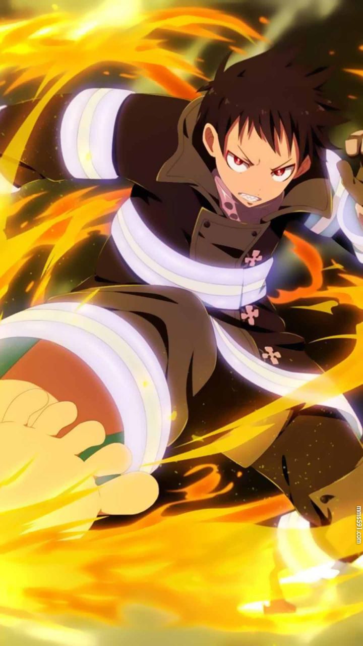 炎炎消防队男主角恶魔的足迹森罗日下部Shinra Kusakabe手机壁纸图片（3）