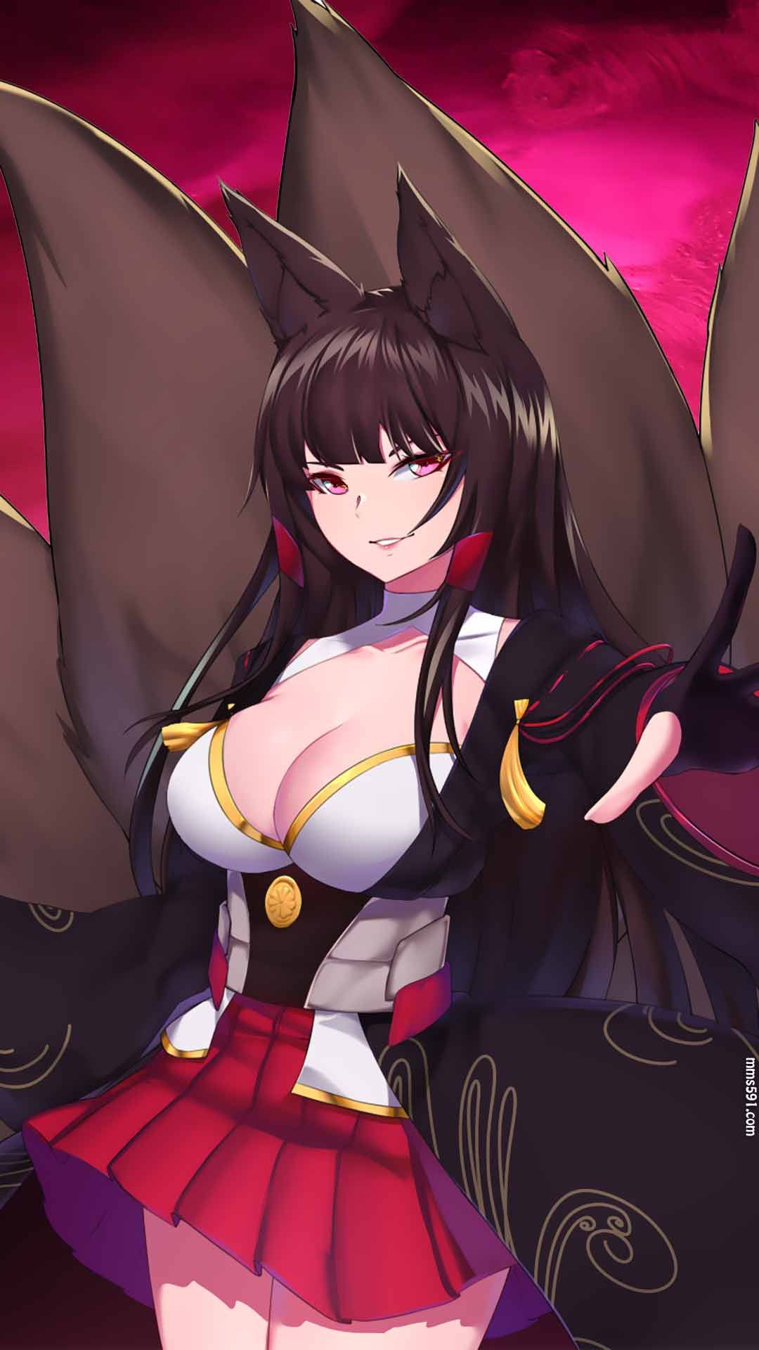 碧蓝航线航空母舰赤城Akagi用弓的长耳朵美少女手机壁纸图片