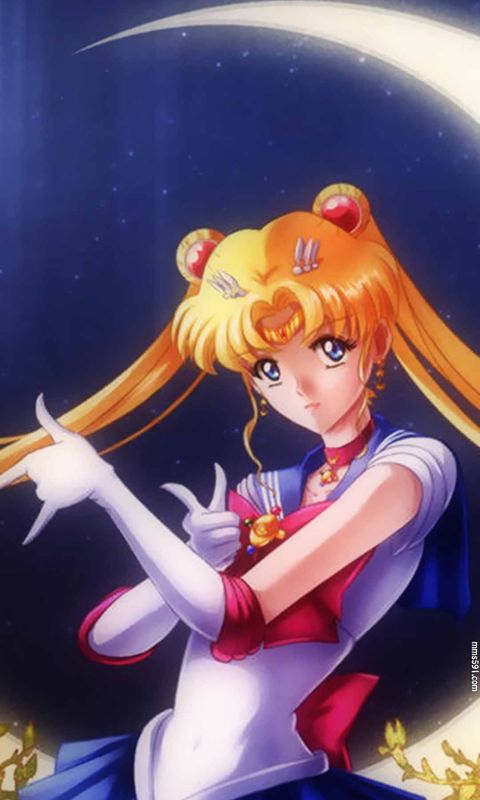 变身水兵月，美少女战士女主角月野兔Sailor Moon超美手机壁纸图片（2）
