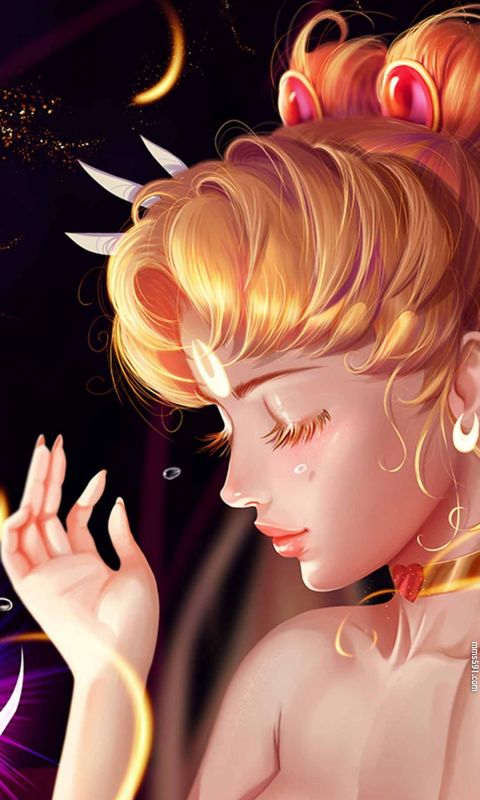 变身水兵月，美少女战士女主角月野兔Sailor Moon超美手机壁纸图片（5）