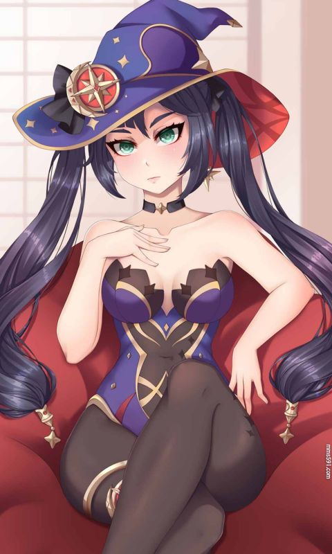 原神占星术士阿斯托洛吉斯·莫娜·梅姬斯图斯mona黑丝美腿手机壁纸