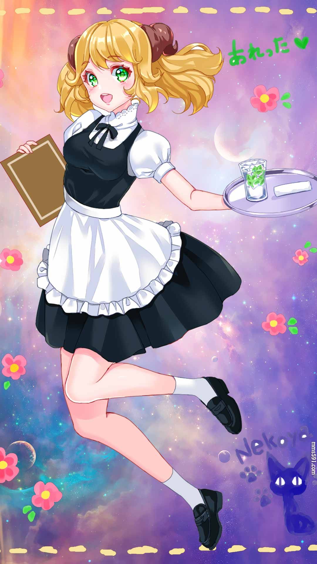 异世界食堂长角的女服务员阿蕾塔Aletta手机壁纸图片1080