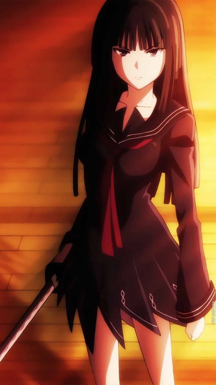 漆黑的子弹女主角黑长直天童木更手机壁纸背景图片集