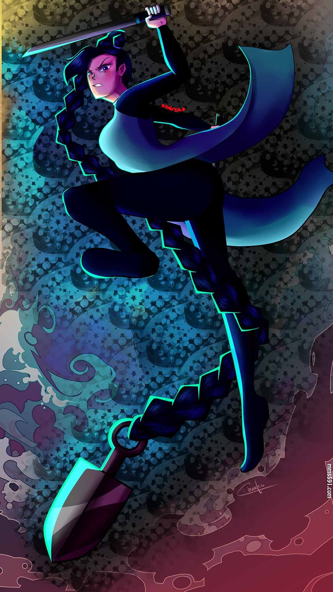 刺客伍六七女主角，长辫子的梅花十三手机壁纸背景图片集（3）