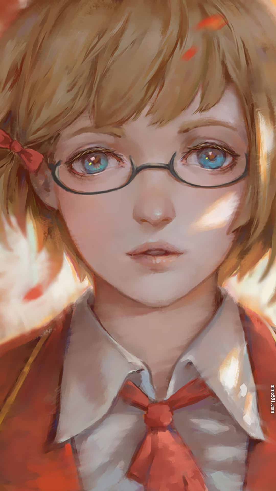 我们无法一起学习女主角眼镜妹绪方理珠Ogata Rizu手机壁纸图片（6）