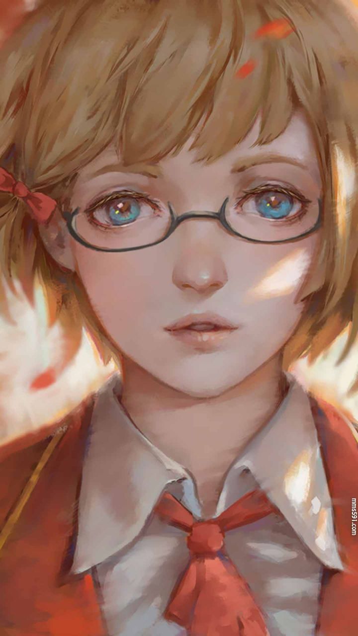 我们无法一起学习女主角眼镜妹绪方理珠Ogata Rizu手机壁纸图片（6）