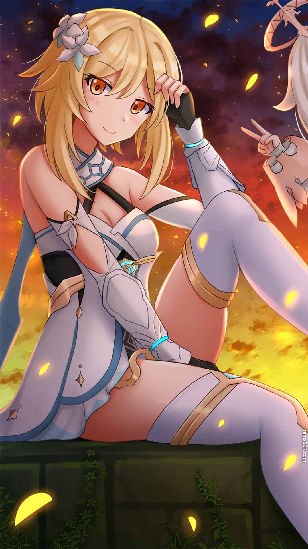 原神女性角色旅行者荧Lumine高清手机壁纸图片1080x1920（4）