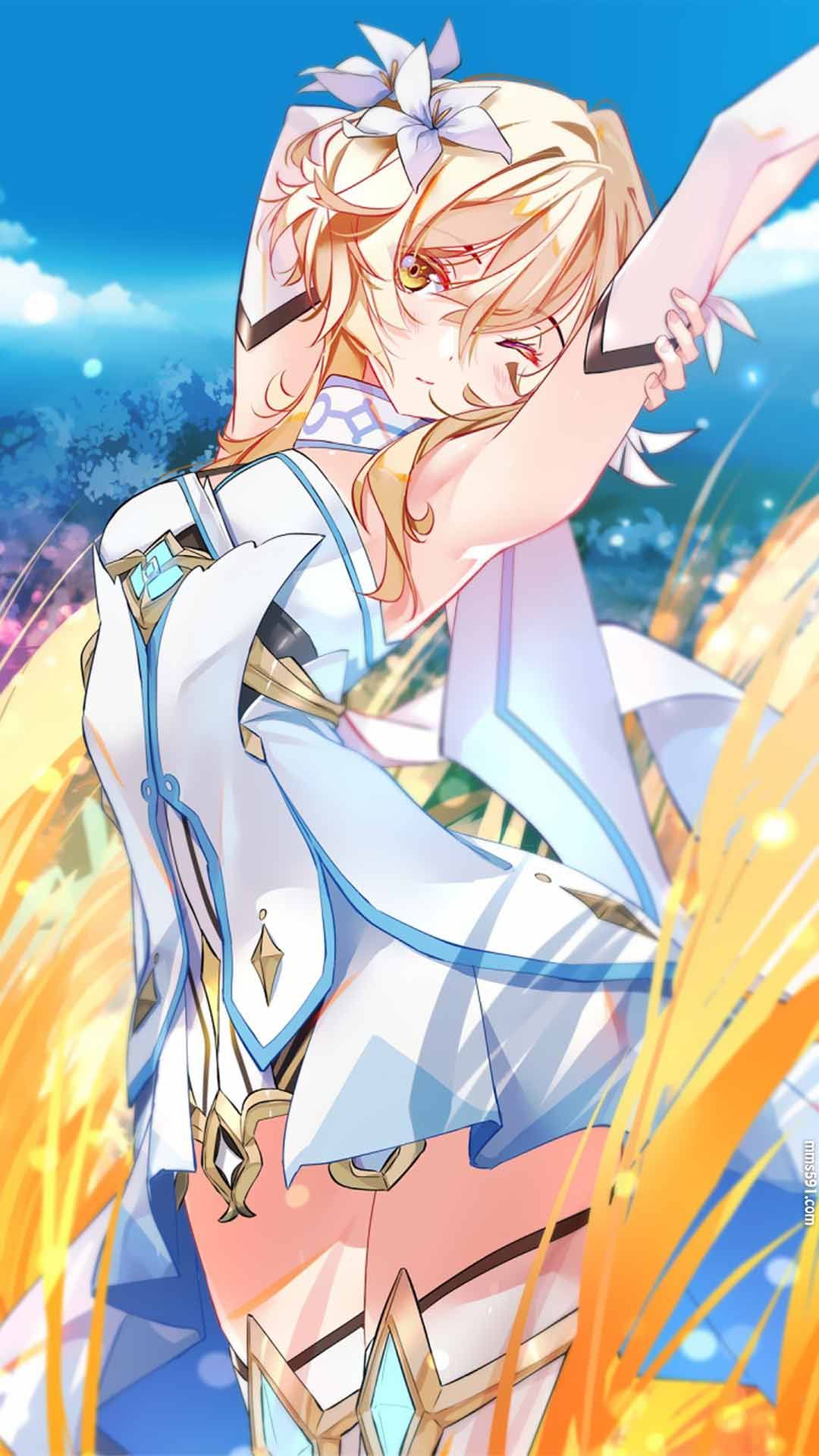 原神女性角色旅行者荧Lumine高清手机壁纸图片1080x1920（9）