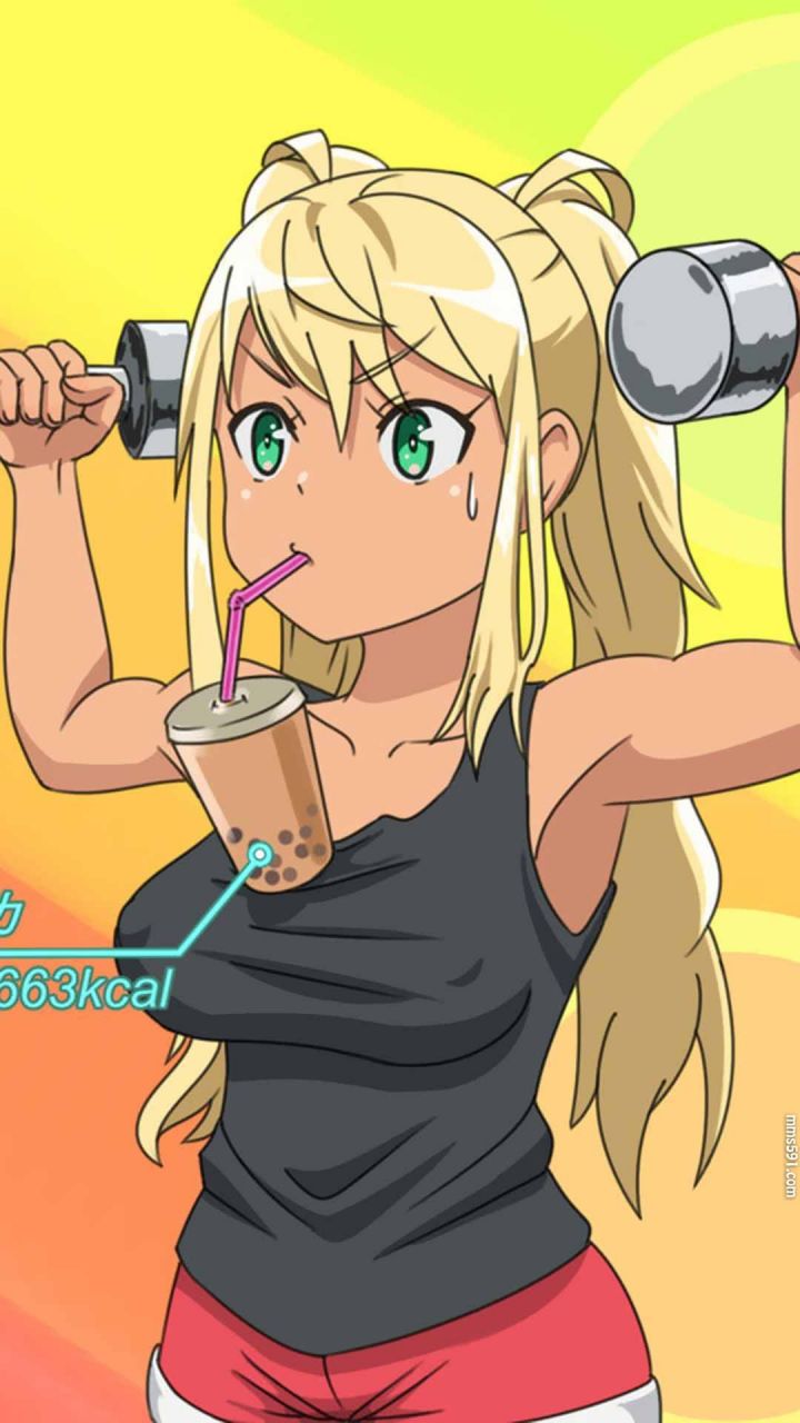 流汗吧！健身少女主角纱仓响Sakura Hibiki肌肉手机壁纸图片集（4）