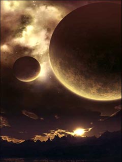 幻想中的星球聚会240×320手机图片