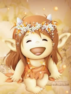 精灵宝贝240×320手机图片壁纸