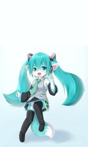 同人初音480×800手机壁纸