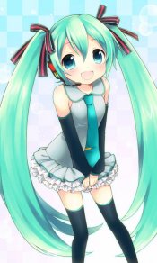 初音娘480×800手机壁纸