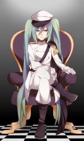 初音未来军装480×800手机壁纸