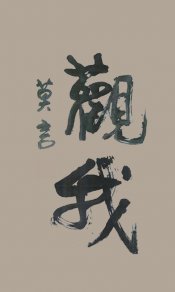 观我-莫言书法作品欣赏480×800手机壁纸图片