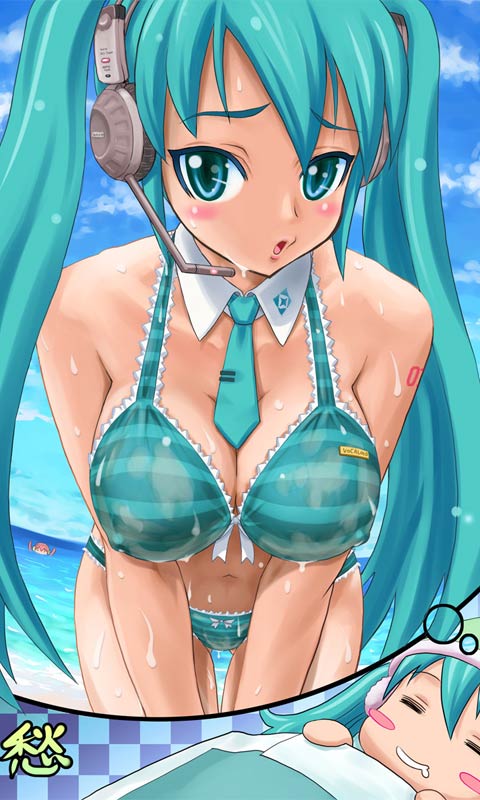 初音泳装h手机壁纸