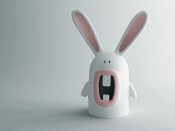 大板牙兔子640×480手机壁纸下载