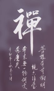 中国书法行书禅字480×800手机壁纸图片
