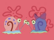 蜗牛的爱情，有趣的粉色手机壁纸