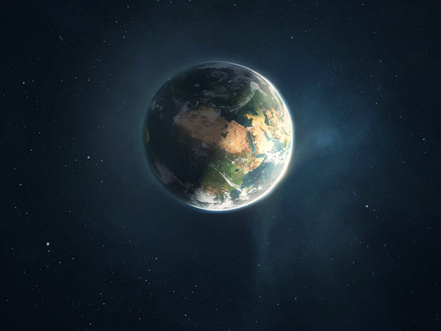 11张高清从太空看地球的蓝色手机壁纸图片大全（8）